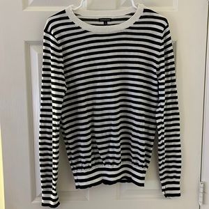 WHO WHAT WEAR striped top, size L